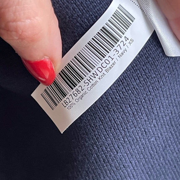 NWT Quince 100% Organic Cotton Women’s Knit Blazer in Navy - Picture 6 of 9